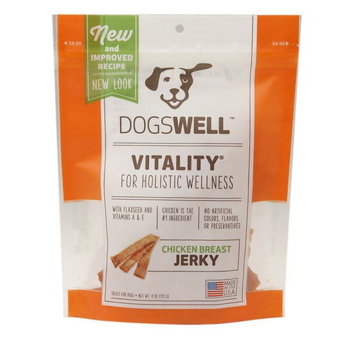 Dogswell Vitality Chicken Breast Jerky Dry Dog Treat, 4 oz