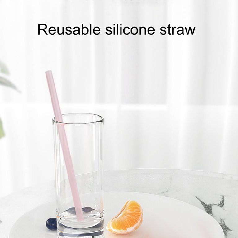 Silicone Straws with Stoppers, 7.9/20cm Length