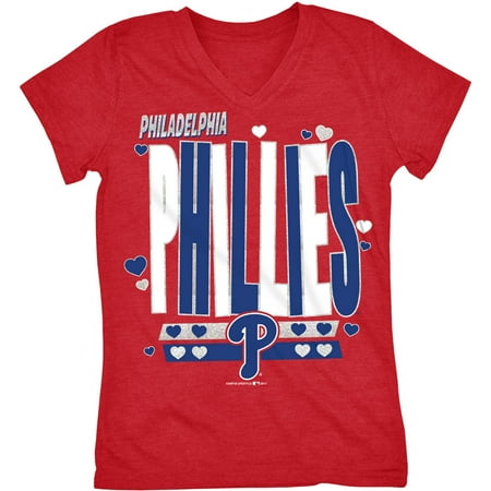 Mlb Philadelphia Phillies Table - MLB Philadelphia Phillies Girls Short Sleeve Team Color Graphic Tee