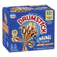 thumbnail image 6 of Drumstick Lil' Drums Vanilla Fudge And Caramel Swirl 12 Pack Ice Cream Sundae Cones, 6 of 12