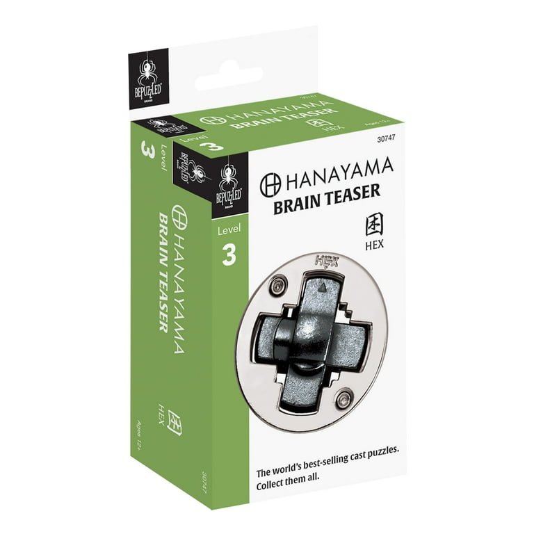 BePuzzled, Hex Hanayama Cast Metal Brain Teaser Puzzle Level 3