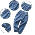 thumbnail image 2 of FLMEI 2-10T Boys Denim Jeans Sweatpants for Toddler Kids,Baby Active Jogger Sweatpants Trousers Kids Casual Athletic Pocket Pants, 2 of 9