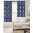 thumbnail image 2 of Blue Elk Boho Blackout Curtains for Bedroom/Living Room, Thermal Insulated Kitchen Curtains, Vintage Ethnic Botanical Abstract Grommet Darkening Window Treatment Drapes 27.5"x39"x2, 2 of 8