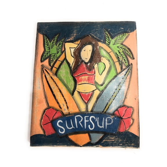 Surf's Up Storyboard Surf Plaque 14" - Wall Decoration | #dpt522235