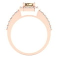 thumbnail image 4 of Clara Pucci 14K Rose Gold Solid Gold YellowMoissanite Solitaire with Accents Anniversary Ring for Women - 1.92 cttw Emerald Cut, 4 of 8
