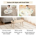 thumbnail image 5 of EMOOR Wood Folding Coffee Table Pear-Shaped (31.5"x20.5") Natural, Floor Sitting Low Table Small Space Minimalist Japanese Tatami Room, 5 of 7