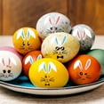 thumbnail image 6 of CoreLiving Easter Bunny Face Vinyl Decals Rabbit Face Stickers for Easter Party Decorations Basket Bucket Wine Glass Mug Refrigerator Window Clings Front Porch Door Car Decor Supplies, 6 of 6