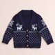 thumbnail image 4 of Gibobby Blusa Manga Larga Niños Suéter unisex con botones para bebé, abrigo de algodón, cárdigan navideño con(Azul, 18-24 Meses), 4 of 5