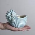 thumbnail image 3 of AOOOWER Ceramic Conch Shape Candle Tray Easy Cleaning Coastal Theme Succulents Pot Decors, 3 of 10