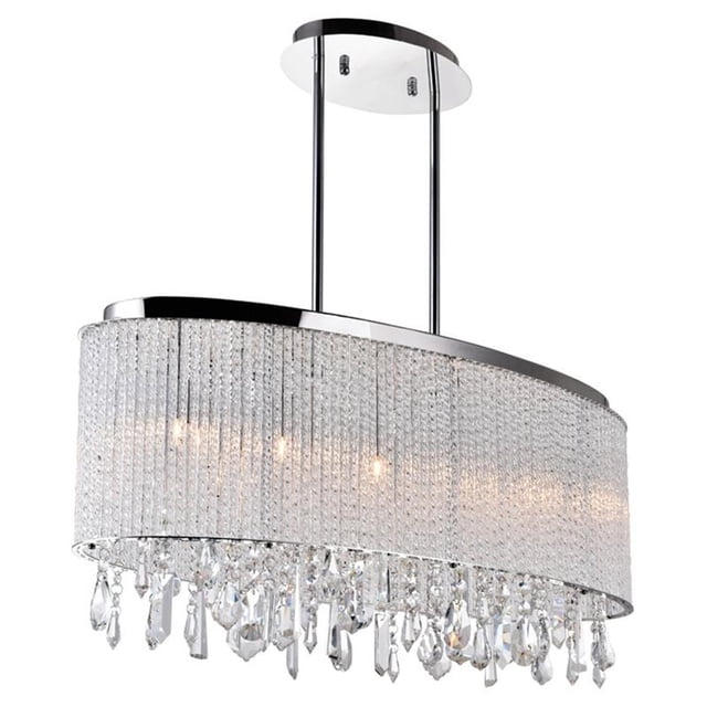 CWI Lighting Benson Lustre Tambour à 5 Lumières avec Fini Chrome