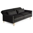 thumbnail image 4 of Sofá Cama Makora Anicka con Memory Foam Color Negro Lino Respaldo Reclinable de 3 Posiciones, 4 of 8