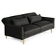 thumbnail image 4 of Sofá Cama Makora Anicka con Memory Foam Color Negro Lino Respaldo Reclinable de 3 Posiciones, 4 of 8