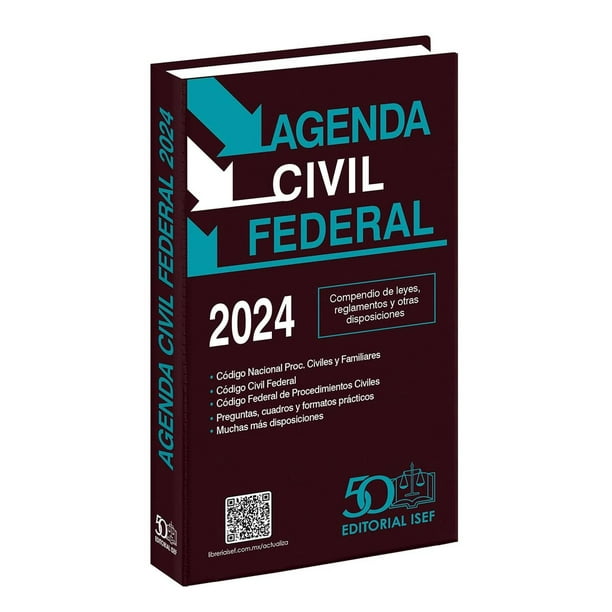 Libro Agenda Civil Federal 2024 Tapa Blanda, Autor Ediciones Fiscales Isef, Editorial Ediciones Fiscales Isef
