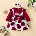 thumbnail image 4 of SILVERCELL Newborn Girl 3PCS Outfits Baby Floral Mini Skirt Ruffle Romper Cute Bowknot Headband Sets, 4 of 12