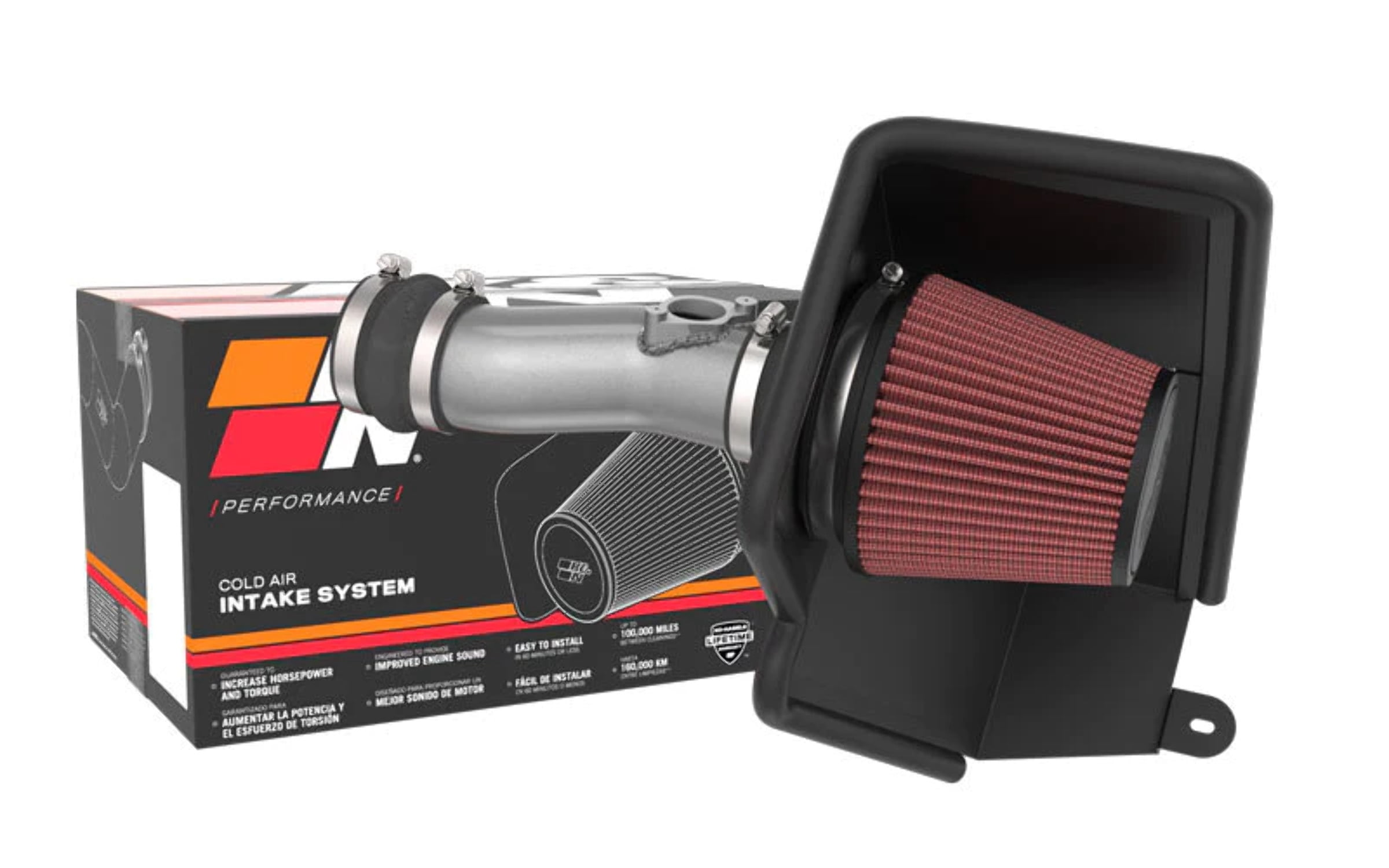 K&N Typhoon Cold Air Intake System: Easy Installation, Engineered to Maximize Airflow, Boost Horsepower & Torque, 69-1509TC