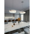 thumbnail image 4 of APP2432MBWG-JT AFX Apex - Drum Pendant In Modern Style-5.5 Inches Tall and 27.15 Inches Wide-Satin Nickel/Weathered Grey Finish-Jute Shade, 4 of 4