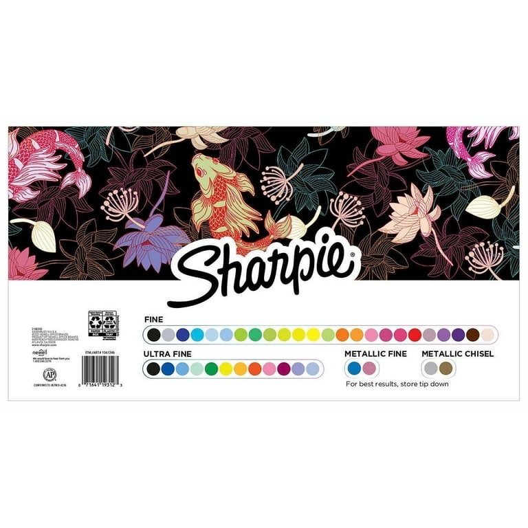 Sharpie Limited Edition Holiday Set Permanent Marker Mixed Pack 40-count,  Metallic Chisel, Metallic Fine, Ultra Fine Point, Fine Point.