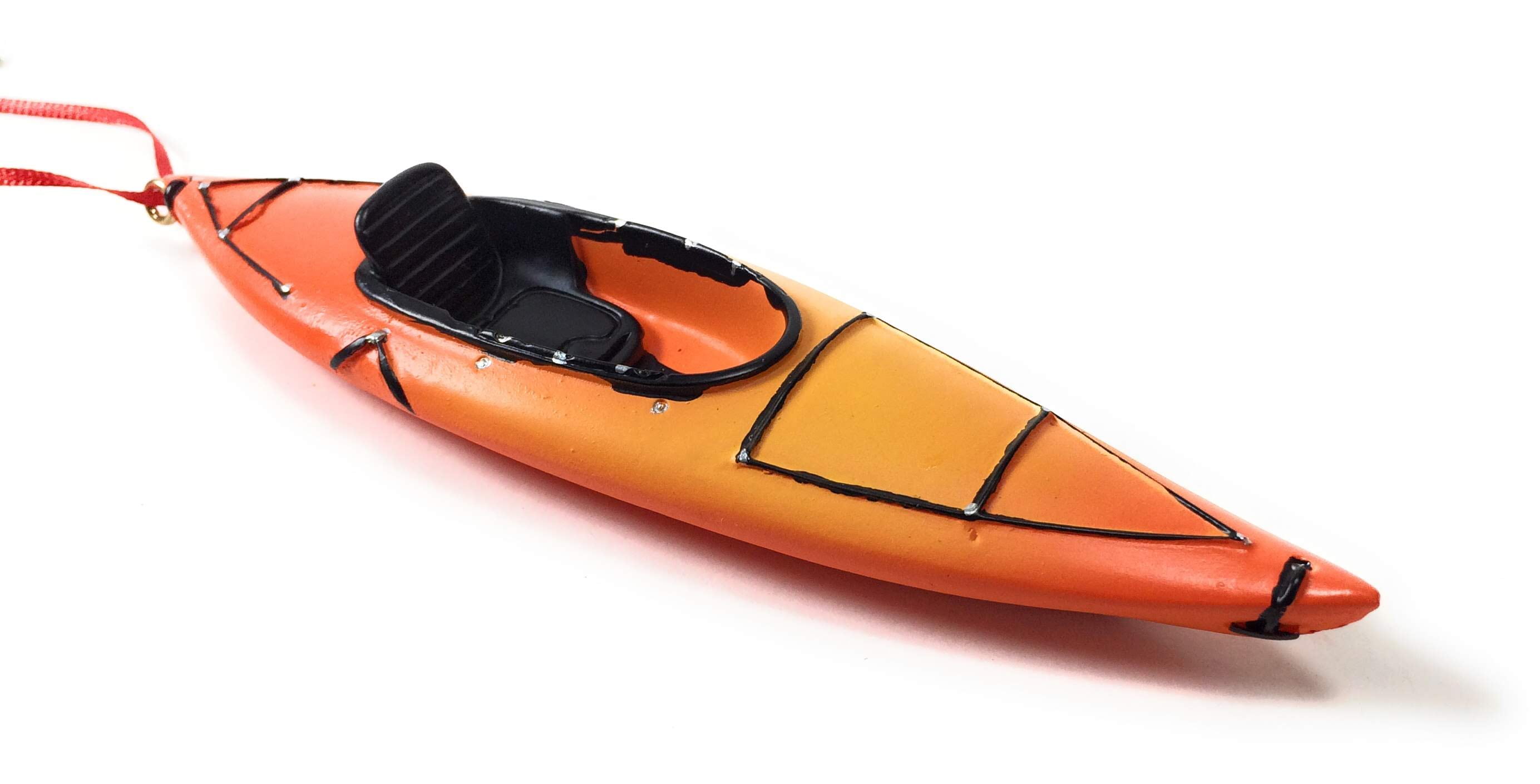 Paddle On Kayak Glass Christmas Ornament Xmas Holiday Sport 5.75" Long Gift 