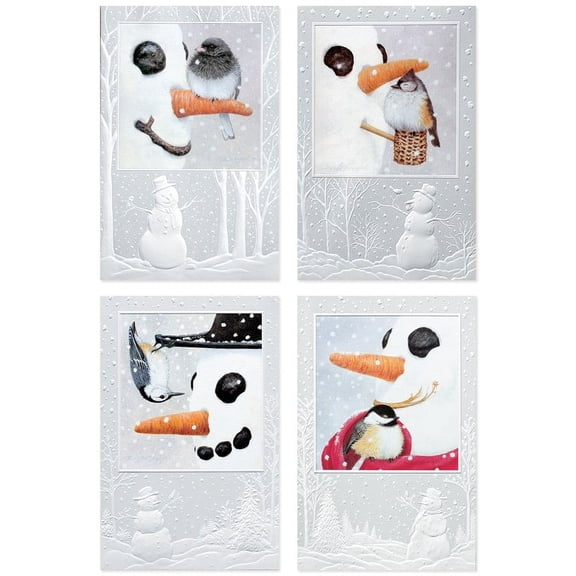 Pumpernickel Press Deluxe Christmas Card Assortment – Birds of a Feather, 20 Count