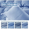 thumbnail image 4 of LammaLoe Duvet Cover Queen Size, Soft Prewashed 3-Piece Duvet Cover Bedding Set with Pillow Shams, Calm Blue, 4 of 8