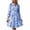 *1-Blue, variant on Women's Gingham V Neck 3/4 Sleeve Mini Dress , Ladies' Ruffle Bell Sleeve Casual A Line Dress , Summer Casual Tiered Plaid Dress For Women,Yellow,S-2XL