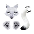 thumbnail image 2 of BELOVING et Ensemble de Queue Costume d'Halloween pour Fête d'Halloween Jeu de Rôle Blanc, 2 of 9