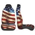 thumbnail image 4 of KAKALAD Vintage American Flag 02 Car Seat Covers Set Vehicle Front Seats Protector 2 Pcs, 4 of 9