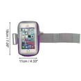 thumbnail image 2 of Unique Bargains 1 Pc Classic Arm Phone Holder with Zipper for Hiking Gym Neoprene Purple, 2 of 4
