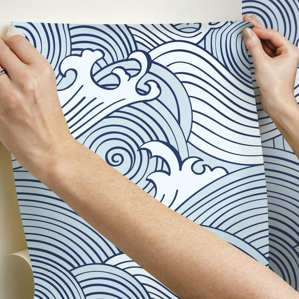 Asian Waves Peel & Stick Wallpaper