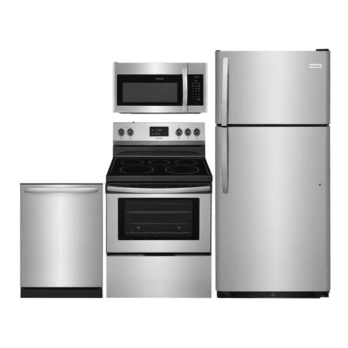 4 Piece Kitchen Appliance Package with FFTR1821TS 30 Top Freezer