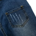 thumbnail image 5 of Kidscool Space Baby & Little Girls Big Pleated Bib Pocket Sidekick Ripped Fashion Denim Overalls,Blue,3-4 Years, 5 of 8