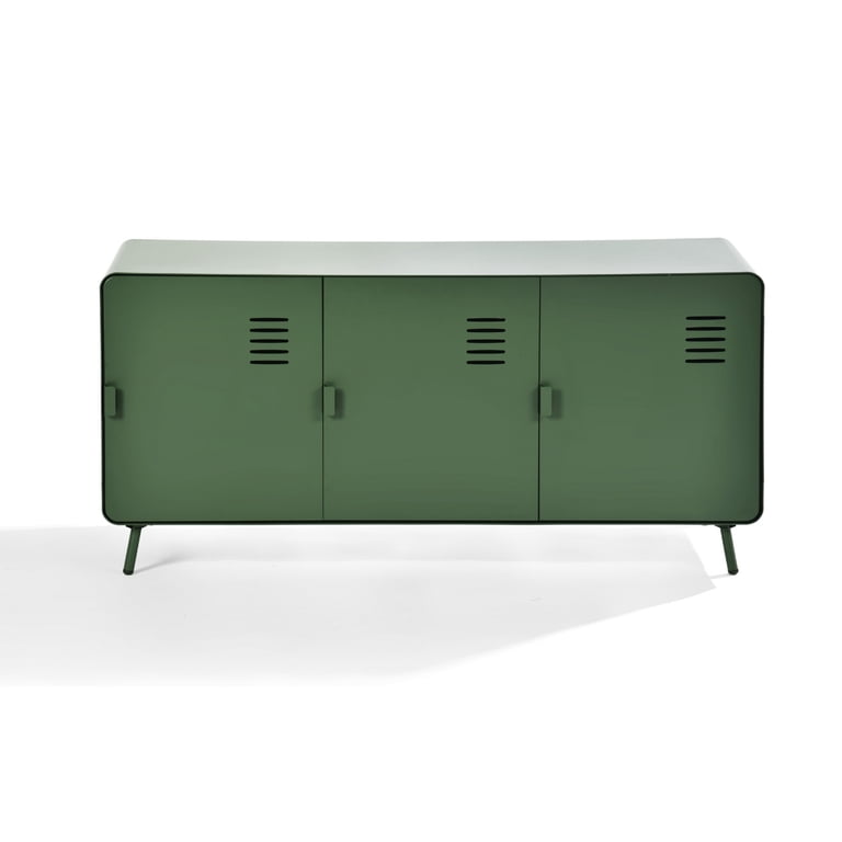 Homy Casa Metal Storage Locker Cabinet with Shelves, 3-door TV