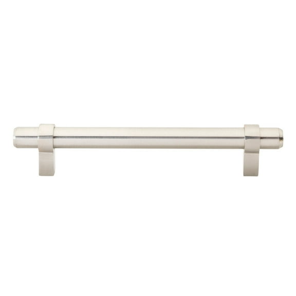 GlideRite 5 in. Center European Style Solid Steel Bar Pulls, Stainless Steel, Pack of 5