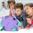 thumbnail image 5 of Dteck Kids Case for iPad Pro 11 inch M4 /iPad Air 11 inch 2025/2024,Shockproof EVA+PC Kids Friendly Case Kickstand Carrying Handle Cover for iPad Pro 11" 2022/2021/2020/2018,Lightpurple, 5 of 8