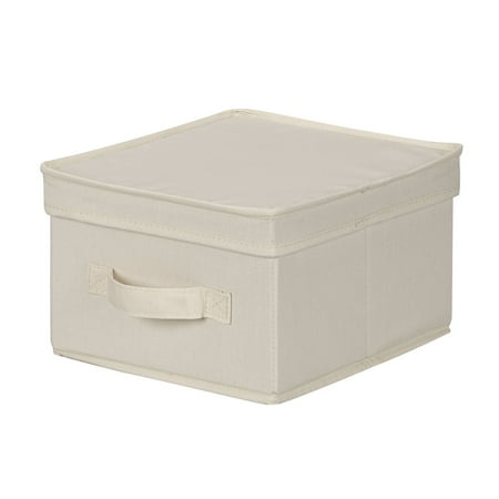 Household Essentials Medium Canvas Storage Box with Lid
