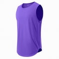 thumbnail image 3 of NOLDARES Men's Tank Tops Loose Fit Sleeveless Workout Muscle Shirt Athletic Bodybuilding Gym Tee Shirts Summer Vacation(Purple,M), 3 of 7