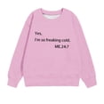 thumbnail image 4 of Little Girls' Toddler Long Sleeve Basic Tshirt Hoodless Sweatshirts Children's Shirt Long Sleeved Printed T-shirt Printed Round Neck Short Top for Boys and Girls Pinks 11 Years, 4 of 4