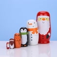 thumbnail image 5 of Juego de 6 muñecos anidados rusos navideños de Toy Figure Yoption, 5 of 5