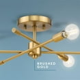 thumbnail image 6 of Avec Mondra Collection 18" Contemporary 3-Light Brushed Gold Semi Flush Mount Light, 6 of 20