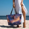 thumbnail image 6 of Xecao Starry Sky Flying Tiger for versatile beach bag for women includes zipper pockets and waterproof material, ideal for vacations and adventures., 6 of 7