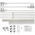 thumbnail image 1 of Clothing Garment Rack, Adjustable Clothes Hanger Telescopic Garment Rack Movable Hanging Rail Wardrobe Organizer, 1 of 8