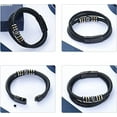 thumbnail image 4 of Handmade Braided Leather Wristband Cremation Urn Bracelet for Ashes Memorial Bangle Stainless Steel Bracelets Urn Jewelry, 4 of 8