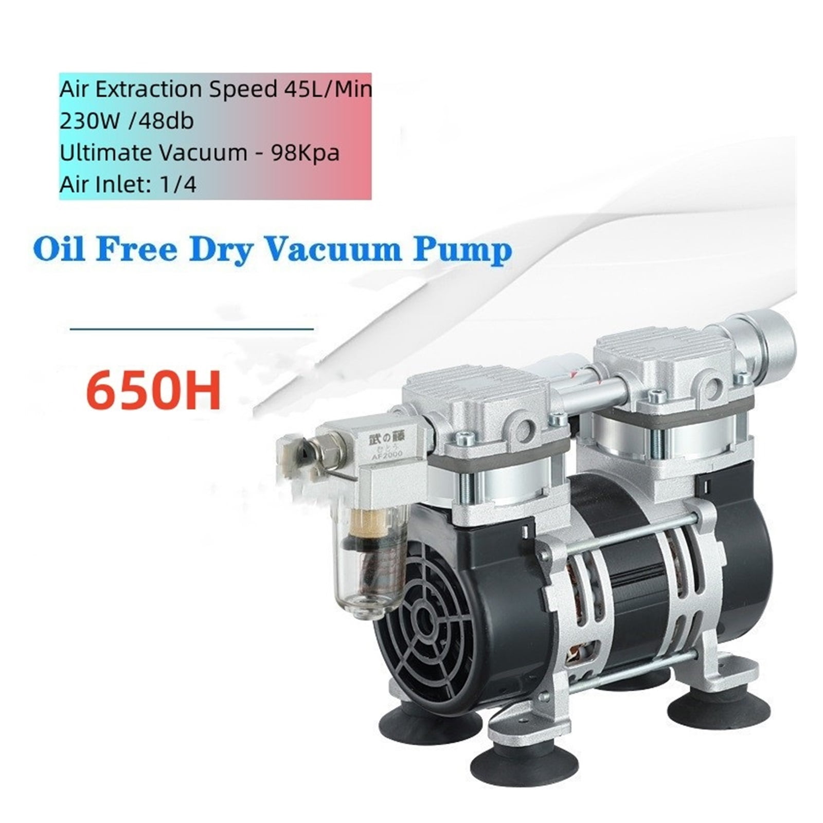 Oil Free Vacuum Pump Small Industrial Air Extraction Pump Test Room Suction Filtration Silent Negative Pressure Pump