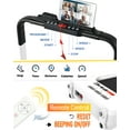 thumbnail image 3 of FYC 3.5HP Under Desk Treadmill - 300LBS Weight Capacity, 2-in-1 Foldable Design, Remote Control & LED Display - Compact Electric Walking and Running Machine for Walking, Running, Jogging (White), 3 of 5