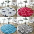 thumbnail image 2 of Round Rugs Soft Comfortable Fluffy Shaggy High Pile Rug For Living Room Bedroom, 2 of 5