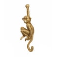 thumbnail image 1 of POLYRESIN 12" HANGING MONKEY WALL HOOK, GOLD, 1 of 1