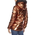 thumbnail image 3 of White Mark Women's Metallic Hooded Puffer Coat, 3 of 6