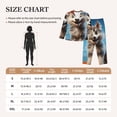 thumbnail image 4 of Picia Blue Sky Cute Wolf Pattern Women’s Long-Sleeve Sleepwear Set - Soft 2-Piece Loungewear with Pockets, Comfy PJs for Relaxing Nights-X-Large, 4 of 7