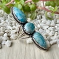 thumbnail image 4 of Larimar Gemstone Ring, Statement Handcrafted Ring, made In 925 Sterling Silver, Boho Ring, Two Stone Ring, Boho Jewelry, Gift For Her,....., 4 of 5