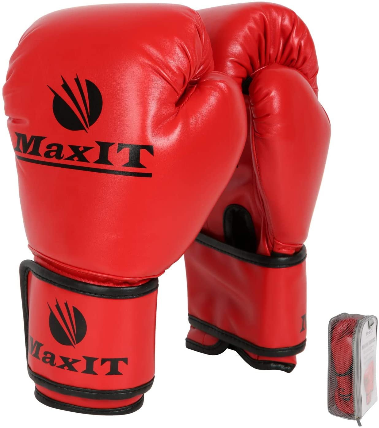 Hand Glove Set for MMA Fighting Sports Punching Bag Kickboxing Muay Thai Training Boxing MaxIT Pro Style Boxing Gloves Sparring Padded Odor-Free for Men or Women 